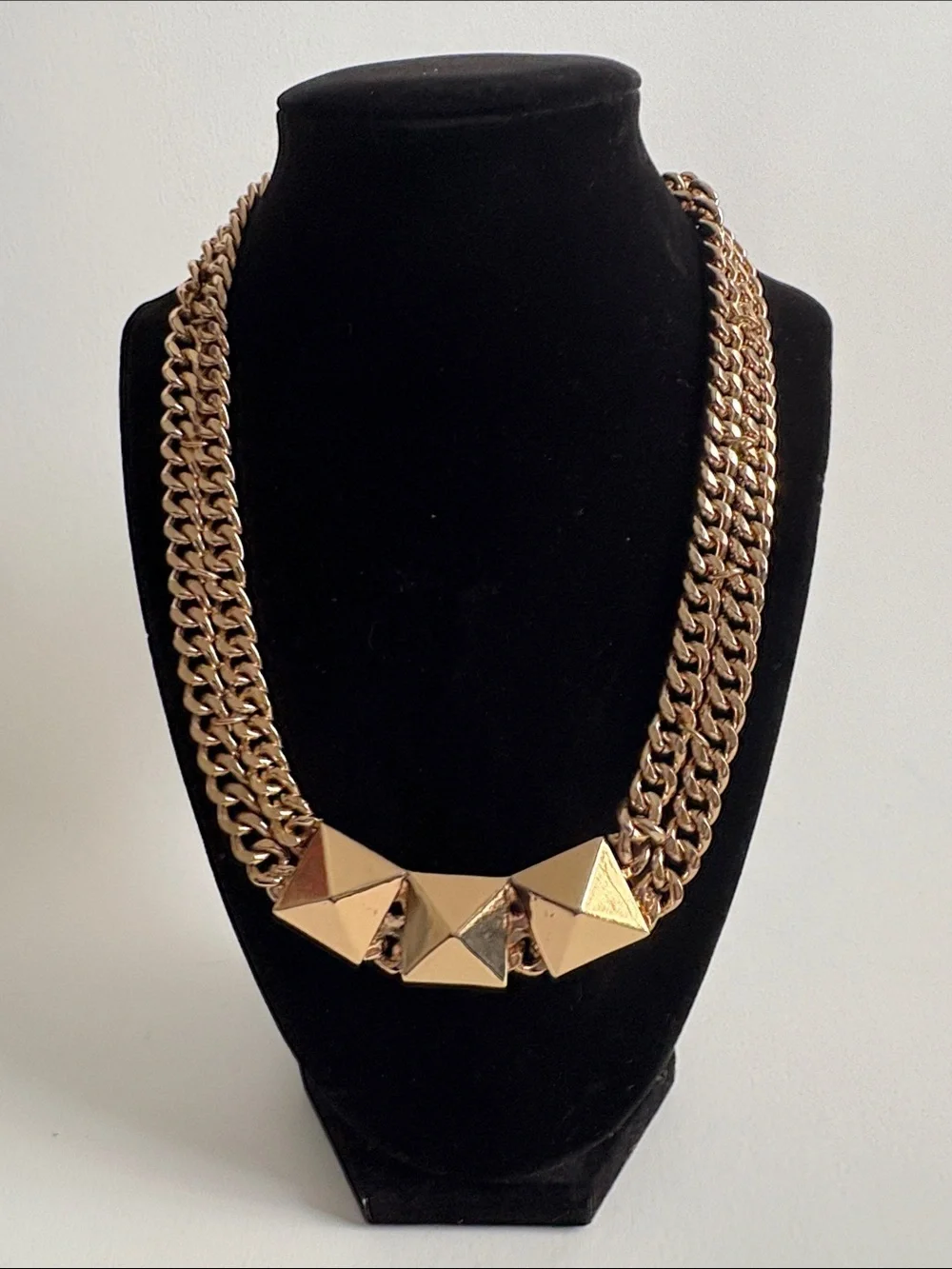 Aldo Gold Pyramid Chain Necklace
